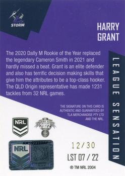 2022 NRL Elite - League Sensations Signatures Team #LST07 Harry Grant Back